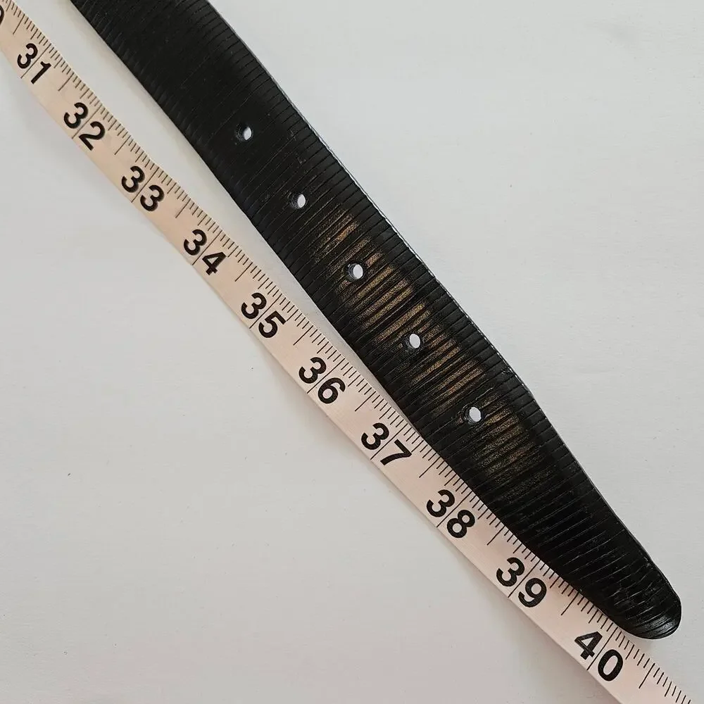 Brighton Black‎ Leather Belt Women's Size 34 Neutral Casual Everyday